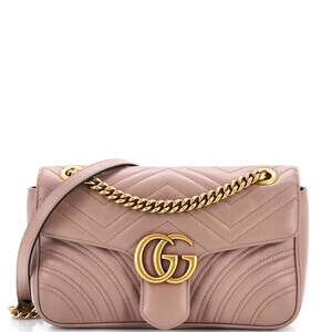 Gucci Medium GG Marmont Flap Bag Matelasse Leather